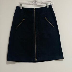 The Limited Black Mini Skirt with Gold Zippers